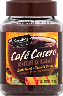 Signature SELECT Cafe Casero Coffee Instant Dark Roast - 7 Oz - Image 2