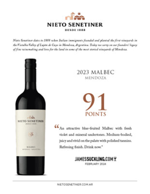 Nieto Luyan de Cujo Malbec Wine - 750 Ml - Image 3