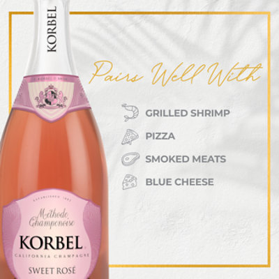 Korbel Sweet Rose California Champagne 24 Proof Bottle - 750 Ml - Image 5