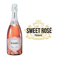 Korbel 24 Proof Sweet Rose California Champagne Bottle - 750 Ml - Image 1