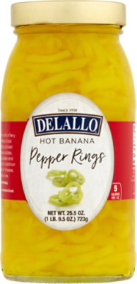 DeLallo Pepper Rings Hot - 25.5 Oz - Image 2