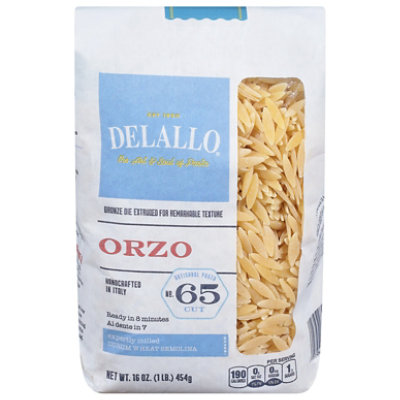 DeLallo Pasta No. 65 Orzo Bag - 16 Oz - Image 3