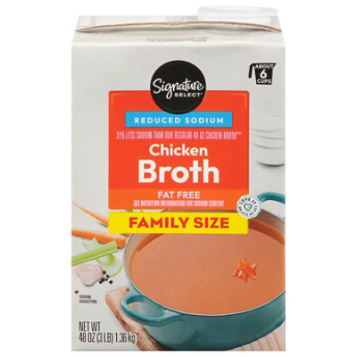Signature SELECT Broth Chicken Reduced Sodium Value Size - 48 Oz
