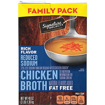 Signature SELECT Broth Chicken Reduced Sodium Value Size - 48 Oz - Image 6