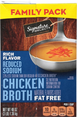 Signature SELECT Broth Chicken Reduced Sodium Value Size - 48 Oz - Image 7