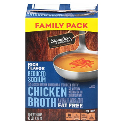  Signature SELECT Broth Chicken Reduced Sodium Value Size - 48 Oz 