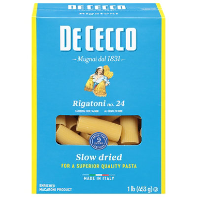 De Cecco Pasta No. 24 Rigatoni Box - 1 Lb - Image 3