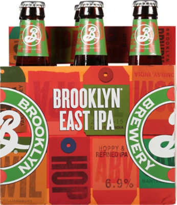 Brooklyn Brewery Beer IPA East Bottles - 6-12 Fl. Oz. - Image 2