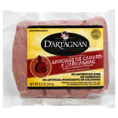 Dartagnan Sausage Duck & Armagnac Game - 8.5 Oz - Image 1