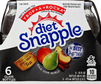 Snapple Diet Iced Tea Trop-A-Rocka Tropical Brets Blend - 6-16 Fl. Oz. - Image 2