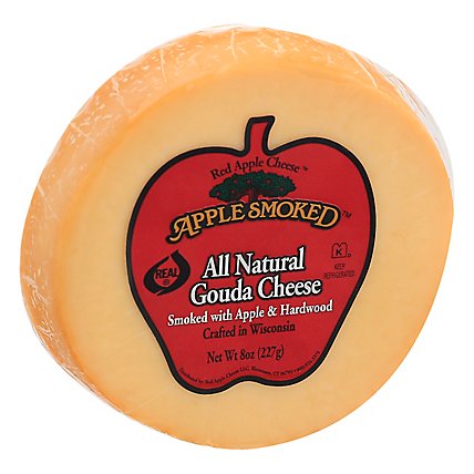 Red Apple Cheese Cheese Gouda Apple Smoked All Natural - 8 Oz - Image 1