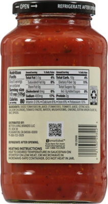 Signature SELECT Pasta Sauce Mushroom & Onion Jar - 26 Oz - Image 5
