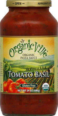 Organic Ville Pasta Sauce Organic Tomato Basil - 24 Oz - Image 2