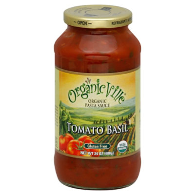 Organic Ville Pasta Sauce Organic Tomato Basil - 24 Oz - Image 1