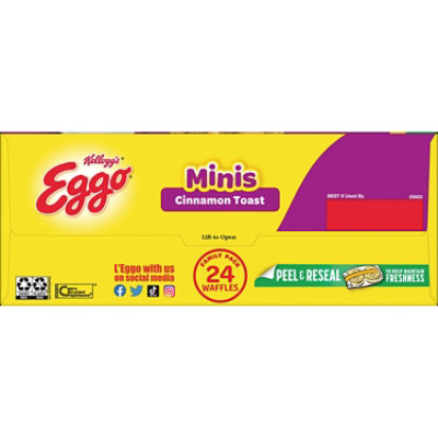 Eggo Minis Frozen Waffle Bites Cinnamon Toast Frozen Breakfast 24 Count - 25.8 Oz - Image 8