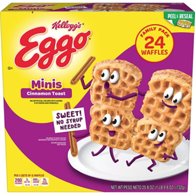 Eggo Cinnamon Toast Mini Frozen Breakfast Waffles 24 Count - 25.8 Oz - Image 1