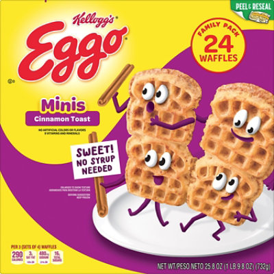 Eggo Minis Frozen Waffle Bites Cinnamon Toast Frozen Breakfast 24 Count - 25.8 Oz - Image 5