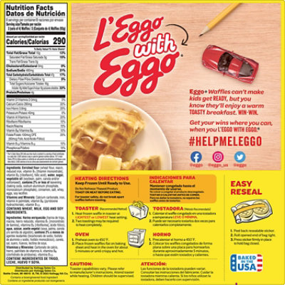 Eggo Cinnamon Toast Mini Frozen Breakfast Waffles 24 Count - 25.8 Oz - Image 7