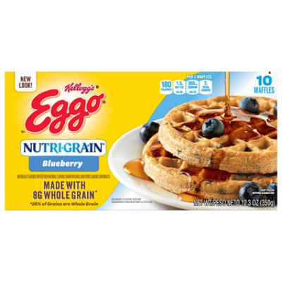 Eggo Nutri Grain Frozen Waffles Blueberry Easy Breakfast 12 3 Oz Safeway