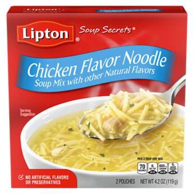 Lipton Soup Secrets Soup Mix With Real Chicken Broth Chicken Noodle 2 Count - 4.2 Oz - Image 3