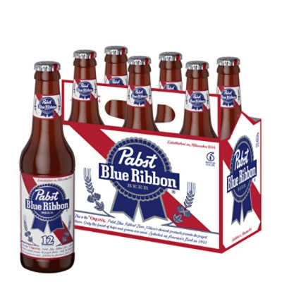 Pabst Blue Ribbon Beer In Bottles - 6-12 Oz - Image 1