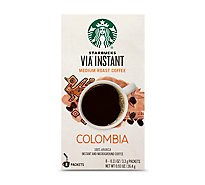 Starbucks VIA Instant Colombia 100% Arabica Medium Roast Coffee Packets Box 8 Count - Each
