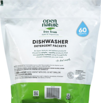 Open Nature Dishwashing Detergent Automatic Dye & Fragrance Free Tub - 60 Count - Image 4