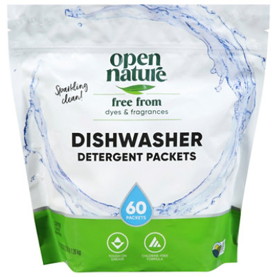 Open Nature Dishwashing Detergent Automatic Dye & Fragrance Free Tub - 60 Count - Image 2