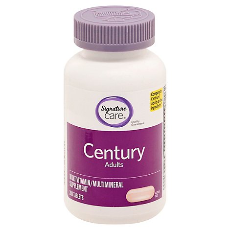 Signature Care CENTURY Adults Vitamin D 1000IU Dietary Supplement Tablets - 200 Count