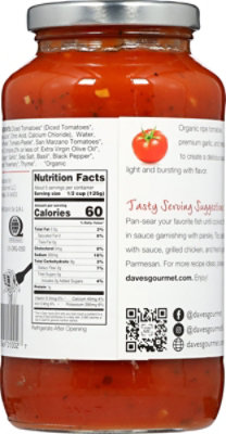 Daves Gourmet Organic Pasta Sauce Red Heirloom - 25.5 Oz - Image 6