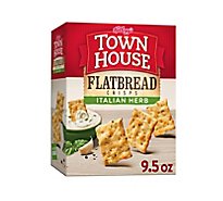 Town House Flatbread Crisps Crackers Ready To Dip Snacks Italian Herb - 9.5 Oz