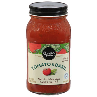 Signature SELECT Pasta Sauce Tomato Basil Jar - 24 Oz - Image 2