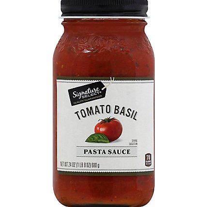 Signature SELECT Pasta Sauce Tomato Basil Jar - 24 Oz - Image 2