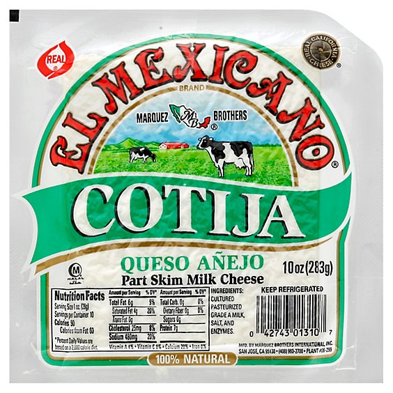 El Mexicano Cotija Queso Cheese - 10 Oz