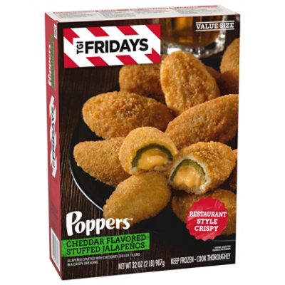 TGI Fridays Frozen Appetizers Cheddar Cheese Stuffed Jalapeno Poppers Value Size Box - 32 Oz - Image 5