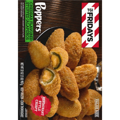 TGI Fridays Frozen Appetizers Cheddar Cheese Stuffed Jalapeno Poppers Value Size Box - 32 Oz - Image 3