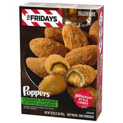 TGI Fridays Frozen Appetizers Cheddar Cheese Stuffed Jalapeno Poppers Value Size Box - 32 Oz - Image 6