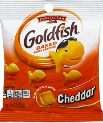 Pepperidge Farm Goldfish Crackers Baked Snack Cheddar - 1.0 Oz - Image 2