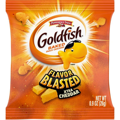 Pepperidge Farm Goldfish Crackers Baked Snack Xtra Cheddar - 0.9 Oz