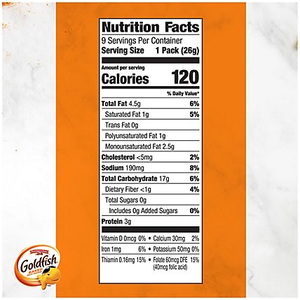 Pepperidge Farm Goldfish Crackers Baked Snack Cheddar Variety Colors Tray Pack - 9-0.9 Oz - Image 4