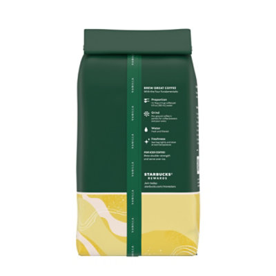 Starbucks No Artificial Flavors 100% Arabica Vanilla Flavored Ground Coffee Bag - 11 Oz - Image 7