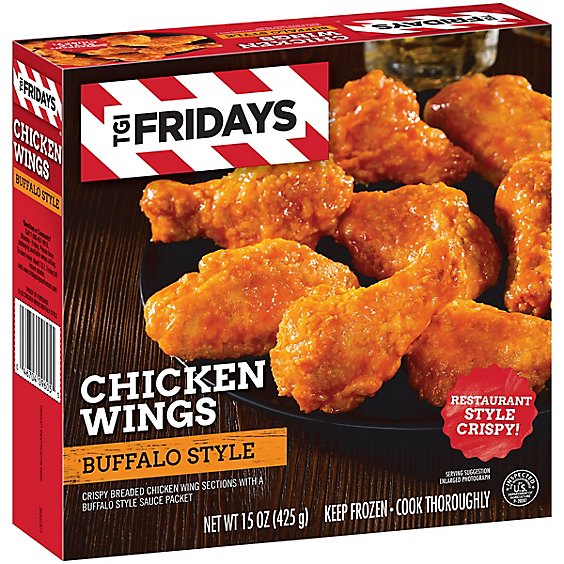 TGI Fridays Frozen Appetizers Buffalo Style Chicken Wings Box - 15 Oz