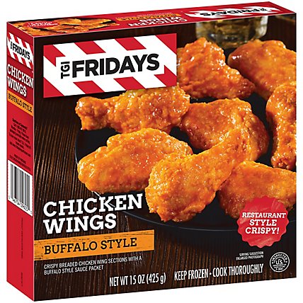 TGI Fridays Frozen Appetizers Buffalo Style Chicken Wings Box - 15 Oz - Image 1