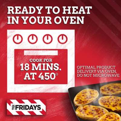 TGI Fridays Loaded Cheddar & Bacon Potato Skins Frozen Snacks Box - 13.5 Oz - Image 3