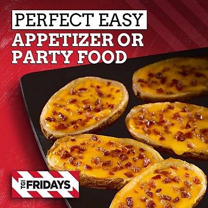 TGI Fridays Loaded Cheddar & Bacon Potato Skins Frozen Snacks Box - 13.5 Oz - Image 8