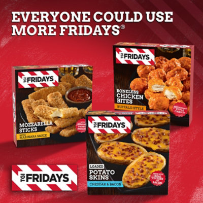TGI Fridays Loaded Cheddar & Bacon Potato Skins Frozen Snacks - 13.5 Oz - Image 7