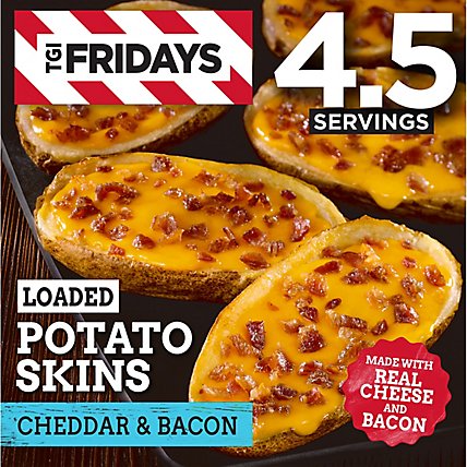TGI Fridays Loaded Cheddar & Bacon Potato Skins Frozen Snacks Box - 13.5 Oz - Image 4