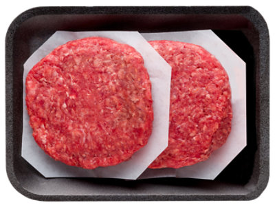 Ground Beef Hamburger Patties 80% Lean 20% Fat Value Pack - 2.5 Lb