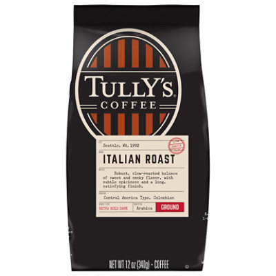 Tullys Coffee Coffee Ground Dark Roast Grand Italian Roast - 12 Oz - Image 3