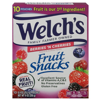 Welchs Fruit Snacks Berries N Cherries - 10-0.9 Oz - Image 3